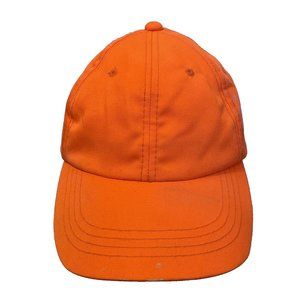 OC Solid Orange Strapback Hat Cap Outdoor Sports Safety Adjustable Stained